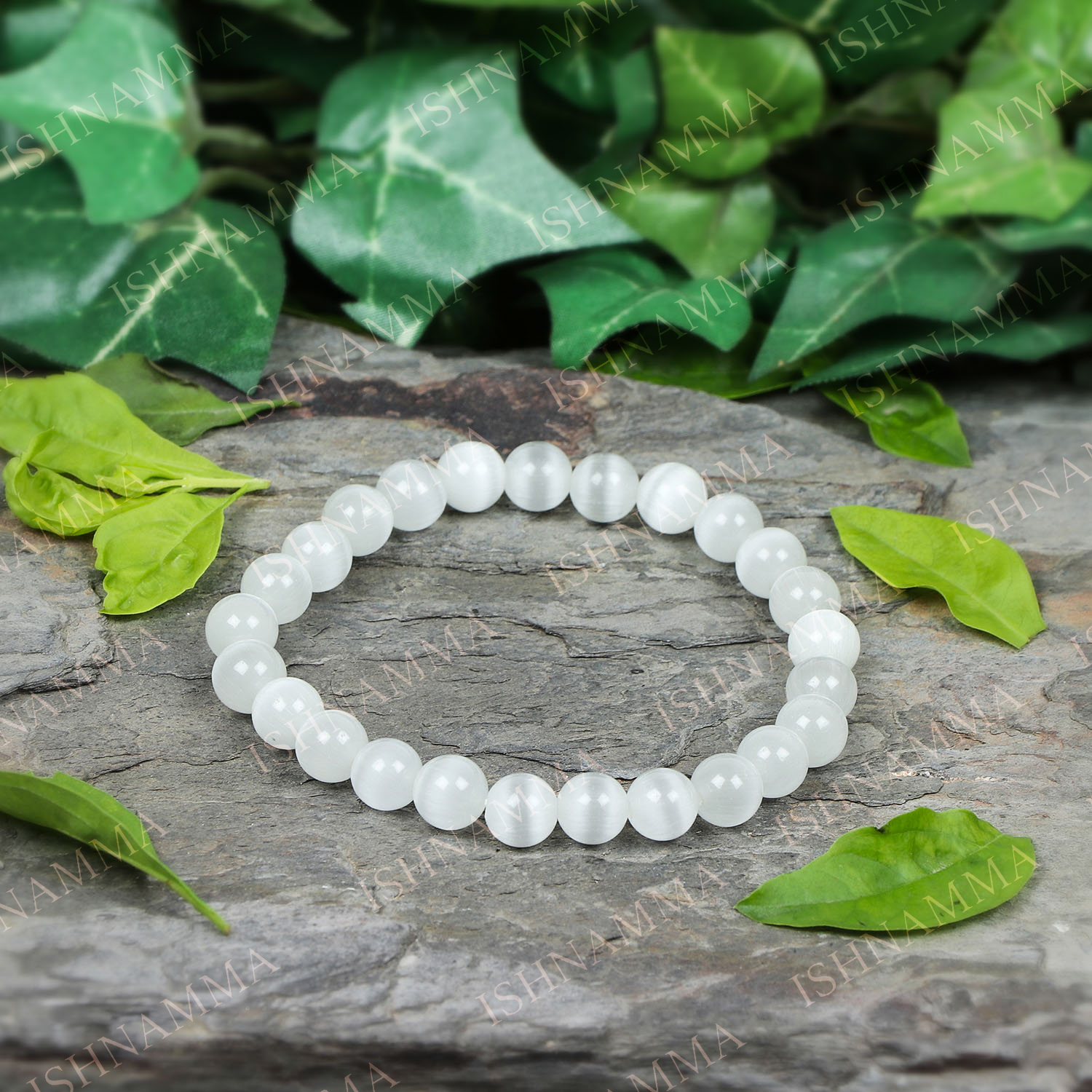 Buy ALPHA ASTRO EXPORTS Selenite Crystal Bracelet 10mm for Men & Women is a  Master Cleanser Cleans Blockages Negative Energy of Body Home & Crystals at  Amazon.in