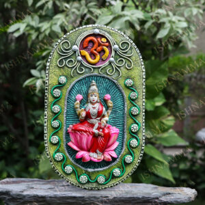 HANGING PLATE WITH OM & LAXMI JI MARBLE DUST
