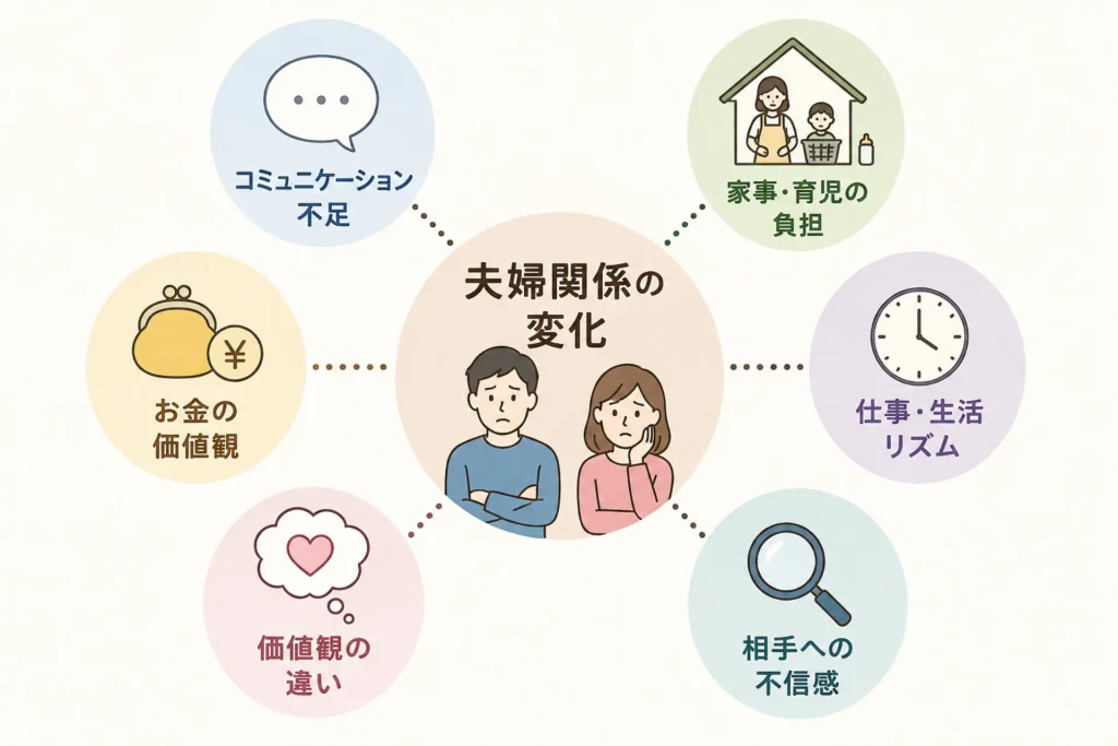 夫婦仲が悪いと感じる原因は?関係を見つめ直すときに考えたいこと