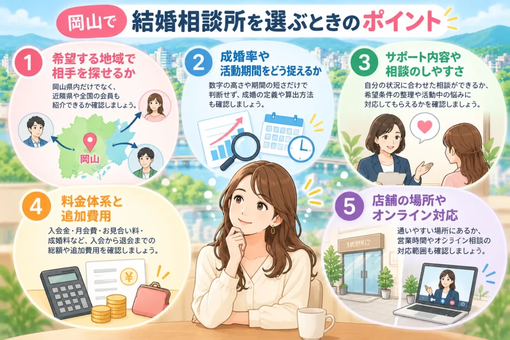 新しい出会いに向けて！岡山で結婚相談所を探す方法と確認ポイント